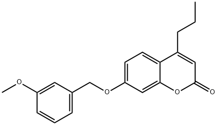 7-[(3-methoxyphenyl)methoxy]-4-propylchromen-2-one,374765-01-2,结构式