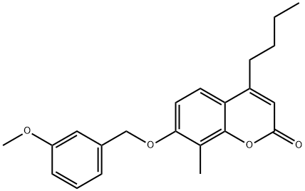 4-butyl-7-[(3-methoxyphenyl)methoxy]-8-methylchromen-2-one|