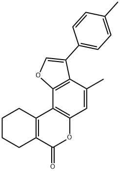 4-methyl-3-(4-methylphenyl)-8,9,10,11-tetrahydro-[1]benzofuro[6,7-c]isochromen-7-one,374765-17-0,结构式