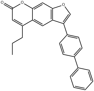 3-(4-phenylphenyl)-5-propylfuro[3,2-g]chromen-7-one,374765-81-8,结构式