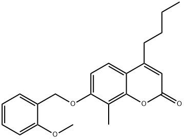 4-butyl-7-[(2-methoxyphenyl)methoxy]-8-methylchromen-2-one Structure