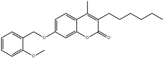 3-hexyl-7-[(2-methoxyphenyl)methoxy]-4-methylchromen-2-one Structure