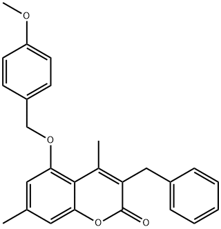 374768-14-6 3-benzyl-5-[(4-methoxyphenyl)methoxy]-4,7-dimethylchromen-2-one