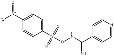 [(E)-[amino(pyridin-4-yl)methylidene]amino] 4-nitrobenzenesulfonate Struktur