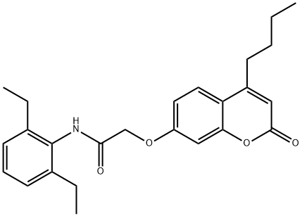 2-(4-butyl-2-oxochromen-7-yl)oxy-N-(2,6-diethylphenyl)acetamide,380495-61-4,结构式