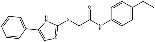 N-(4-ethylphenyl)-2-[(5-phenyl-1H-imidazol-2-yl)sulfanyl]acetamide 化学構造式