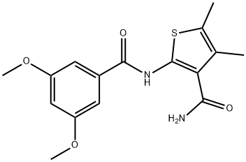 2-[(3,5-dimethoxybenzoyl)amino]-4,5-dimethylthiophene-3-carboxamide Structure