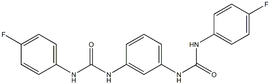 1-(4-fluorophenyl)-3-[3-[(4-fluorophenyl)carbamoylamino]phenyl]urea 化学構造式