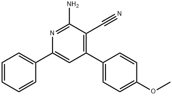 2-amino-4-(4-methoxyphenyl)-6-phenylpyridine-3-carbonitrile 结构式