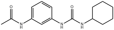 N-[3-(cyclohexylcarbamoylamino)phenyl]acetamide 化学構造式