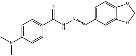 N-[(E)-1,3-benzodioxol-5-ylmethylideneamino]-4-(dimethylamino)benzamide Structure