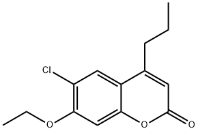 6-chloro-7-ethoxy-4-propylchromen-2-one Structure