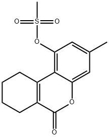 (3-methyl-6-oxo-7,8,9,10-tetrahydrobenzo[c]chromen-1-yl) methanesulfonate Struktur