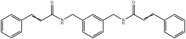 (E)-3-phenyl-N-[[3-[[[(E)-3-phenylprop-2-enoyl]amino]methyl]phenyl]methyl]prop-2-enamide,415695-63-5,结构式