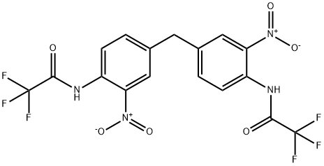 2,2,2-trifluoro-N-[2-nitro-4-[[3-nitro-4-[(2,2,2-trifluoroacetyl)amino]phenyl]methyl]phenyl]acetamide Structure