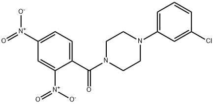 [4-(3-chlorophenyl)piperazin-1-yl]-(2,4-dinitrophenyl)methanone Structure