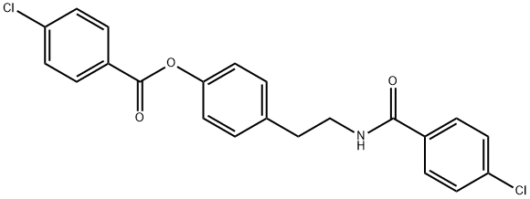 [4-[2-[(4-chlorobenzoyl)amino]ethyl]phenyl] 4-chlorobenzoate 化学構造式