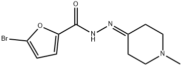 5-bromo-N-[(1-methylpiperidin-4-ylidene)amino]furan-2-carboxamide Structure