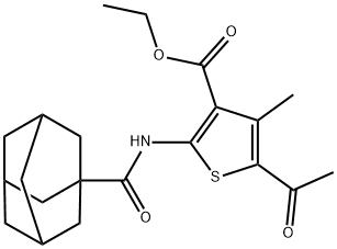 ethyl 5-acetyl-2-(adamantane-1-carbonylamino)-4-methylthiophene-3-carboxylate,419557-86-1,结构式