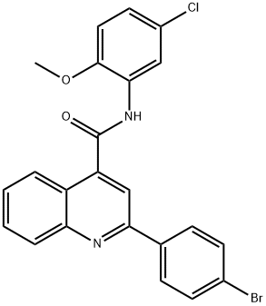 2-(4-bromophenyl)-N-(5-chloro-2-methoxyphenyl)quinoline-4-carboxamide Struktur