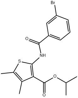 propan-2-yl 2-[(3-bromobenzoyl)amino]-4,5-dimethylthiophene-3-carboxylate 化学構造式