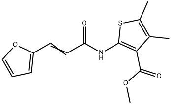 methyl 2-[[(E)-3-(furan-2-yl)prop-2-enoyl]amino]-4,5-dimethylthiophene-3-carboxylate Structure