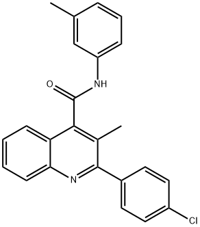 2-(4-chlorophenyl)-3-methyl-N-(3-methylphenyl)quinoline-4-carboxamide Struktur