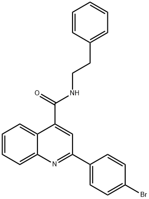 2-(4-bromophenyl)-N-(2-phenylethyl)quinoline-4-carboxamide Structure