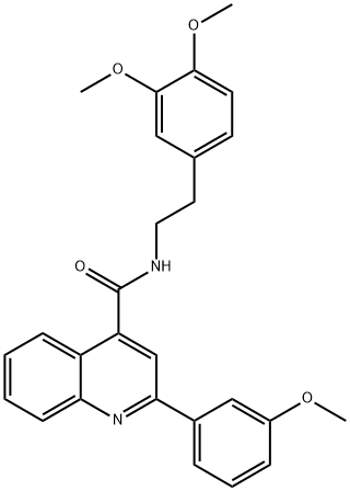 N-[2-(3,4-dimethoxyphenyl)ethyl]-2-(3-methoxyphenyl)quinoline-4-carboxamide Structure