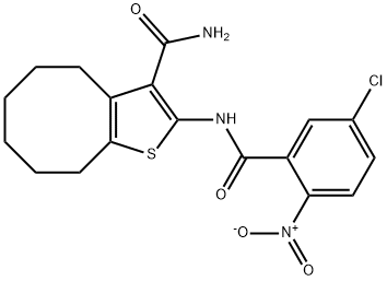 420093-38-5 2-[(5-chloro-2-nitrobenzoyl)amino]-4,5,6,7,8,9-hexahydrocycloocta[b]thiophene-3-carboxamide