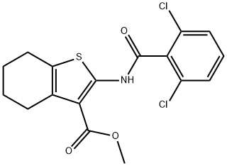 methyl 2-[(2,6-dichlorobenzoyl)amino]-4,5,6,7-tetrahydro-1-benzothiophene-3-carboxylate Structure