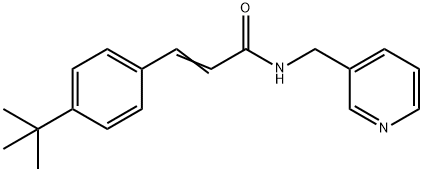 (E)-3-(4-tert-butylphenyl)-N-(pyridin-3-ylmethyl)prop-2-enamide Struktur