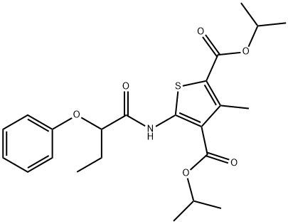 dipropan-2-yl 3-methyl-5-(2-phenoxybutanoylamino)thiophene-2,4-dicarboxylate Structure