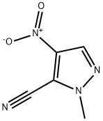 1-甲基-4-硝基-1H-吡唑-5-甲腈, 42110-73-6, 结构式