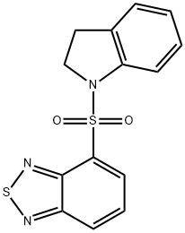 4-(2,3-dihydroindol-1-ylsulfonyl)-2,1,3-benzothiadiazole 化学構造式