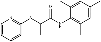 2-pyridin-2-ylsulfanyl-N-(2,4,6-trimethylphenyl)propanamide,423734-39-8,结构式