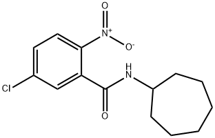 5-chloro-N-cycloheptyl-2-nitrobenzamide,424806-46-2,结构式