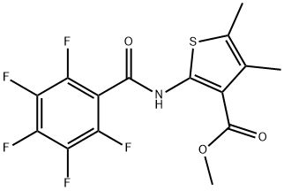 methyl 4,5-dimethyl-2-[(2,3,4,5,6-pentafluorobenzoyl)amino]thiophene-3-carboxylate Struktur