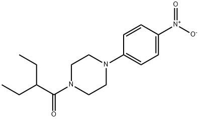 2-ethyl-1-[4-(4-nitrophenyl)piperazin-1-yl]butan-1-one 结构式