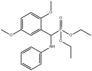 N-[diethoxyphosphoryl-(2,5-dimethoxyphenyl)methyl]aniline Structure