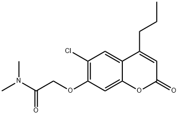 2-(6-chloro-2-oxo-4-propylchromen-7-yl)oxy-N,N-dimethylacetamide,431921-28-7,结构式