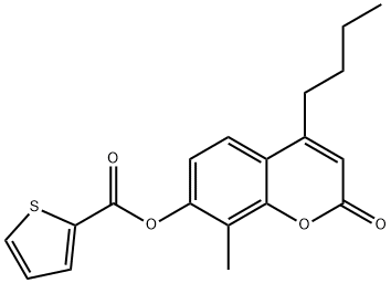 (4-butyl-8-methyl-2-oxochromen-7-yl) thiophene-2-carboxylate Structure