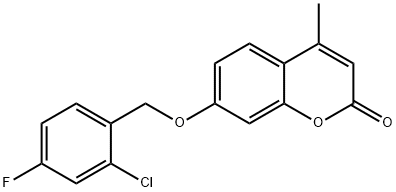 7-[(2-chloro-4-fluorophenyl)methoxy]-4-methylchromen-2-one Structure