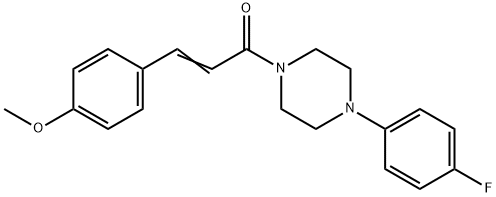 (E)-1-[4-(4-fluorophenyl)piperazin-1-yl]-3-(4-methoxyphenyl)prop-2-en-1-one 结构式