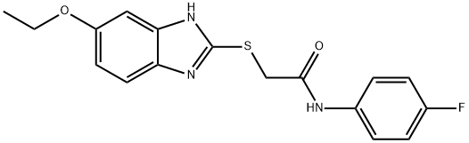 2-[(6-ethoxy-1H-benzimidazol-2-yl)sulfanyl]-N-(4-fluorophenyl)acetamide Structure