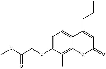 methyl 2-(8-methyl-2-oxo-4-propylchromen-7-yl)oxyacetate Struktur