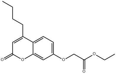 ethyl 2-(4-butyl-2-oxochromen-7-yl)oxyacetate 化学構造式