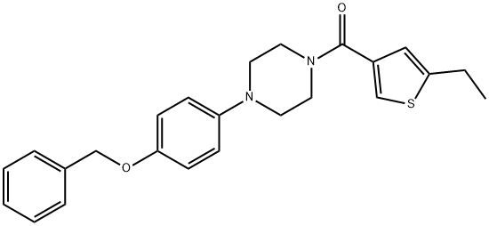 (5-ethylthiophen-3-yl)-[4-(4-phenylmethoxyphenyl)piperazin-1-yl]methanone Structure