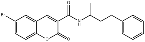 6-bromo-2-oxo-N-(4-phenylbutan-2-yl)chromene-3-carboxamide Structure