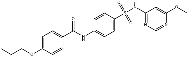 N-[4-[(6-methoxypyrimidin-4-yl)sulfamoyl]phenyl]-4-propoxybenzamide Structure